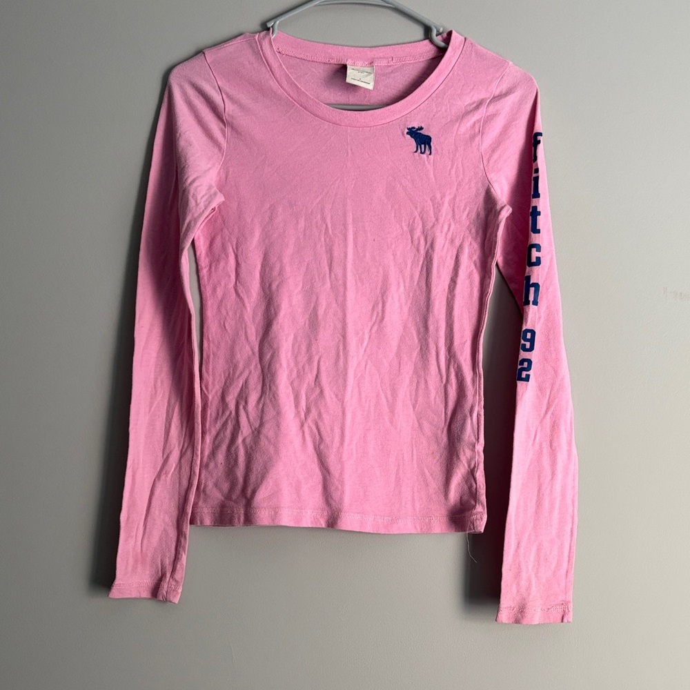 Abercrombie & Fitch Pink Crew Neck Tee